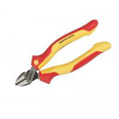 Wiha Tools Insul. Industrial Diagonal Cutters 6.3" OAL. Industrial brushed finish. Two component ergo cushion grips. New Dynamic Joint Provides 40% Easier Cuts and Significantly Longer Tool Life