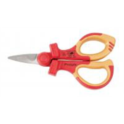 Wiha Tools Insul. Proturn Electrician"s Shears, 6.3" OAL w/ Cable Notch. Stainless Steel Blades
