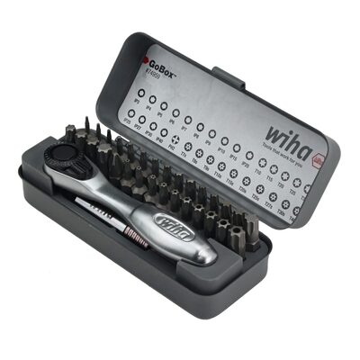 Wiha Tools 32 Piece GoBox Master Torx Bit Set with Mini Ratchet