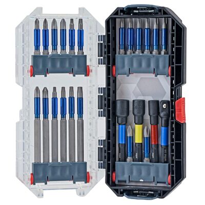 Wiha Tools 24 Piece GoStack TerminatorBlue Impact Bit Set with Nut Setters and Adapter