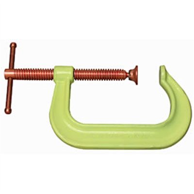 Wilton 412CS - Spark-Duty Drop Forged Hi-Vis C-Clamp, 2 - 12-1/4&rdquo; Opening, 6-1/4&rdquo; Throat Depth