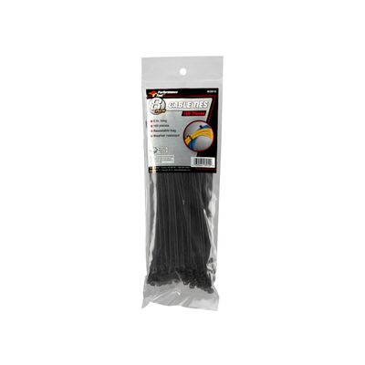 Wilmar Corp. / Performance Tool 100 Piece 8" Black Cable Ties UV/40 lb.