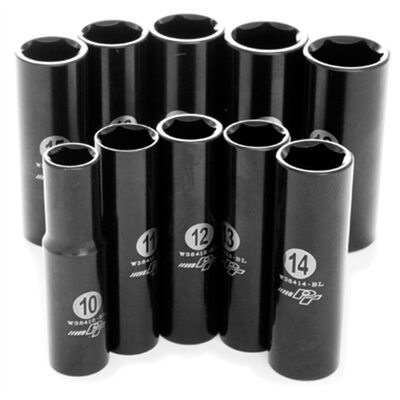 Wilmar Corp. / Performance Tool 10 Piece 3/8" Drive Metric Black Socket Set