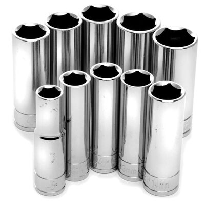 Wilmar Corp. / Performance Tool 10 Piece 3/8" Drive Metric Deep Socket Set