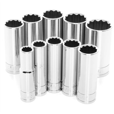 Wilmar Corp. / Performance Tool 10 Piece 3/8" Drive 12pt SAE Deep Socket Set