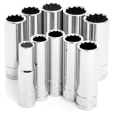 Wilmar Corp. / Performance Tool 10 Piece 3/8" Drive 12pt Met Deep Socket Set