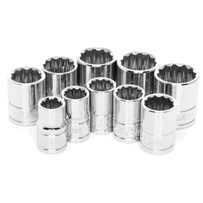 Wilmar Corp. / Performance Tool 10 Piece 3/8" Drive 12pt Metric Socket Set