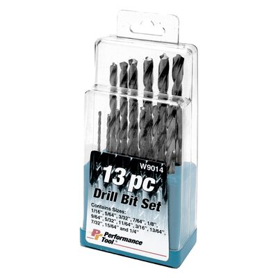 Wilmar Corp. / Performance Tool 13 Piece HSS Drill Bit Set w/Case